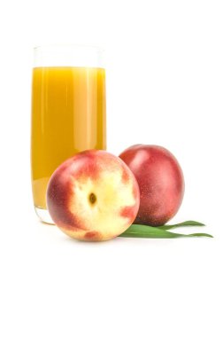 Bir beyaz arka plan kesme izole izole şeftali