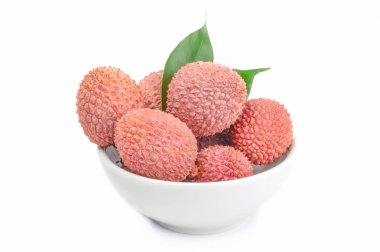 Beyaz arka plan kesme izole lichee