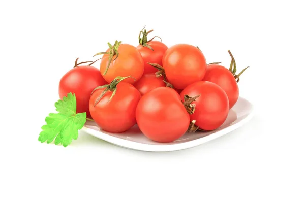 Cereza de tomate aislada en blanco — Foto de Stock