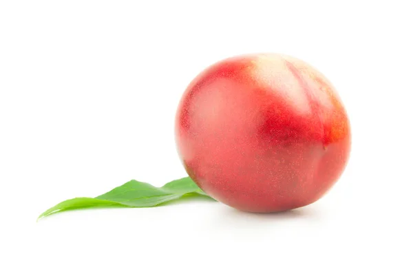 Juicy ripe peaches on a white background. Clipping path — Stock Photo, Image