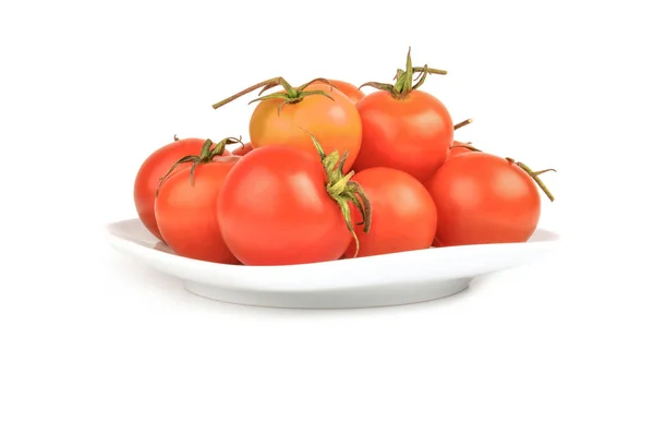 Cerise tomate isolée sur fond blanc — Photo