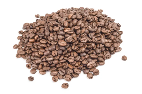 Geroosterde koffie geïsoleerd op een witte achtergrond knipsel — Stockfoto