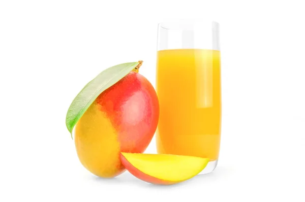 Rote Mango isoliert auf weißem Hintergrund Ausschnitt — Stockfoto