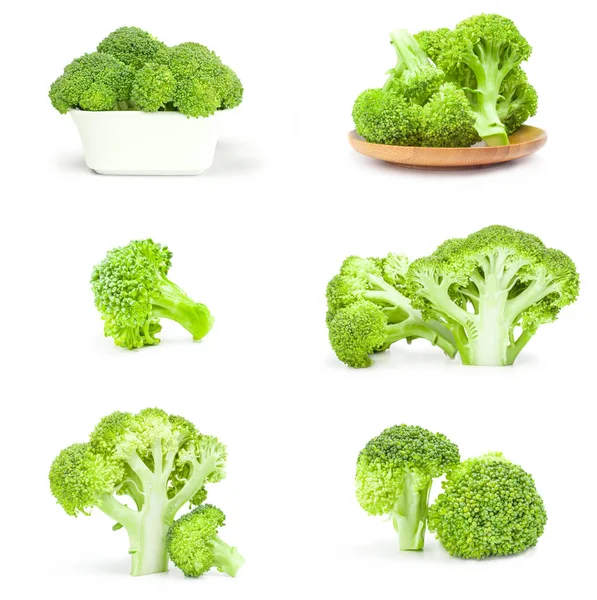 Beyaz taze çiğ brokoli yakın çekim topluluğu