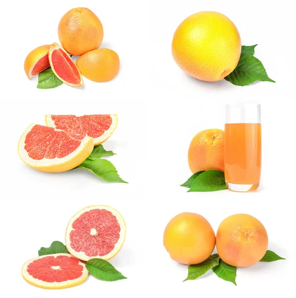 Greyfurt kolajı kırpma yolu olan beyaz bir arkaplanda izole edildi