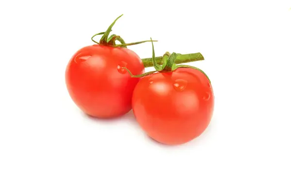 흰 배경에 분리되어 있는 토마토 체리 — 스톡 사진