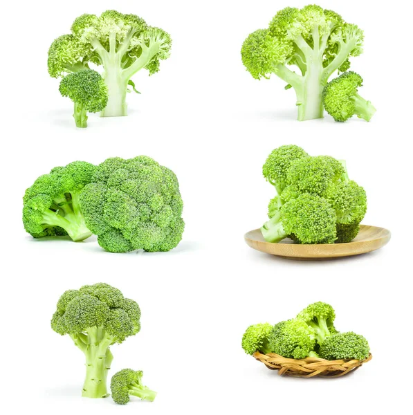 Taze yeşil brokoli kolajı
