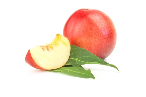 Isolated peaches isolated on a white background cutout — Stock Photo, Image