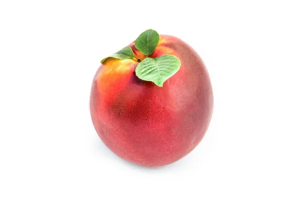 Ripe peach on a white background. — Stock Photo, Image