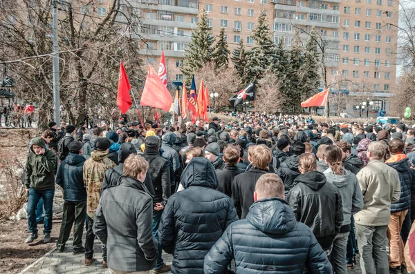 ペンザ州、ロシア - 2017 年 3 月 26 日: ほぼ 5 hunrdred 市民は収集の腐敗した政府の反対で — ストック写真