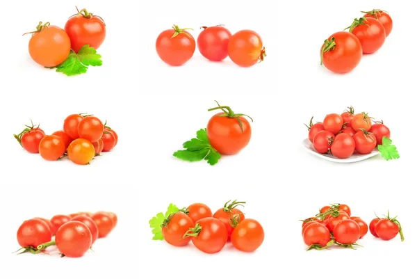 Group of cherry close-up on white — Stock Photo, Image