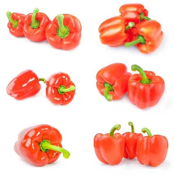 Group of sweet peppers isolated over a white background — Stock Photo, Image