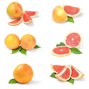 Greyfurt kolajı beyaz arkaplan kesiminde izole edildi