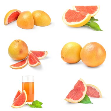 Beyaz bir arka plan üzerinde izole greyfurt topluluğu