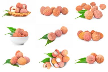 Çin izole beyaz zemin üzerine kolaj