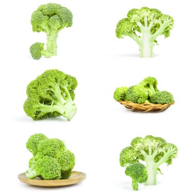 Brokoli lahana bir arka plan üzerine kolaj