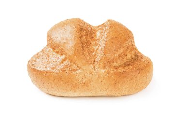 Ekmek ürün üzerinde beyaz bir kesme izole