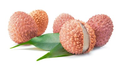 Bir beyaz arka plan kesme izole lychee