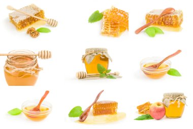 Bal Kolajı beyaz arkaplan kesiminde izole edildi