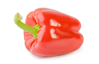 Beyaz zemin üzerine dolmalık biber kes şunu