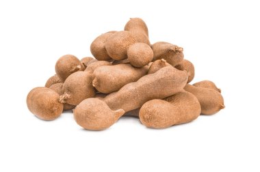 Tamarinde üzerinde beyaz bir kesme izole