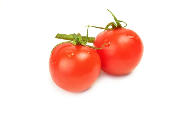 Wiśnia pomidorowa izolowana na białym tle — Zdjęcie stockowe