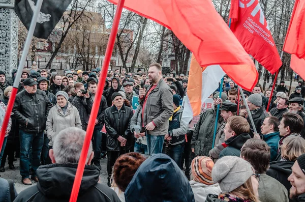 Penza, Rusland - 26 maart 2017: Rally tegen Dmitry Medvedev — Stockfoto