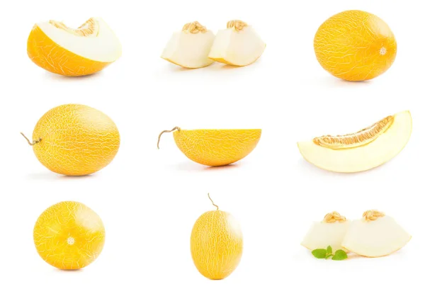 Koláž z žlutého melounu — Stock fotografie