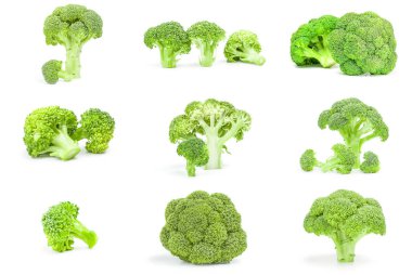 Bir set taze brokoli.