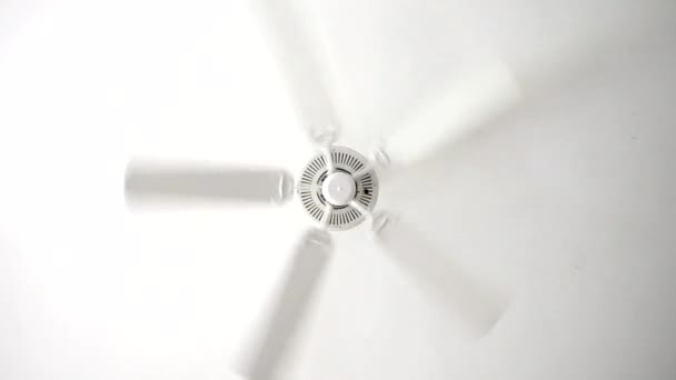 Rotation of ceiling fan. — Stock Video