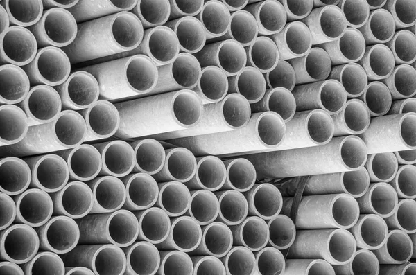 Asbestos cement pipes used for drainage construction. — Stock Photo, Image