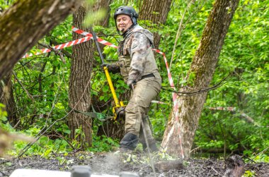 SALOVKA, RUSSIA - MAYIS 5, 2017: 4x4 off-road car Yıllık Trofi Rubezh 2017