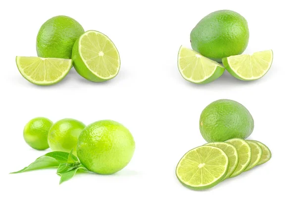 Collage of limes on a background — Stock Photo, Image