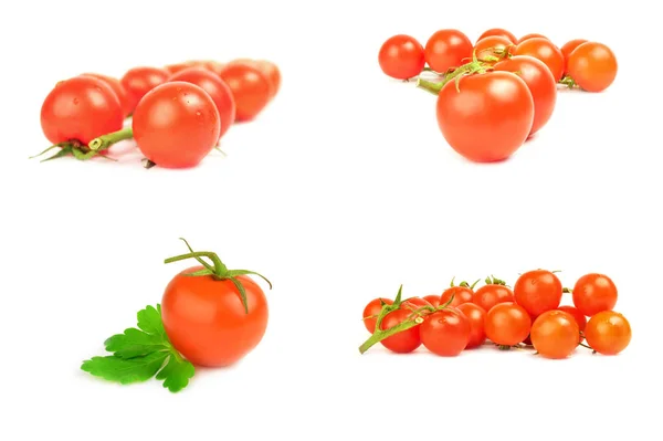 Group of cherry close-up isolated on white background — Stock Photo, Image