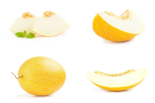 Kollage av färsk söt melon — Stockfoto