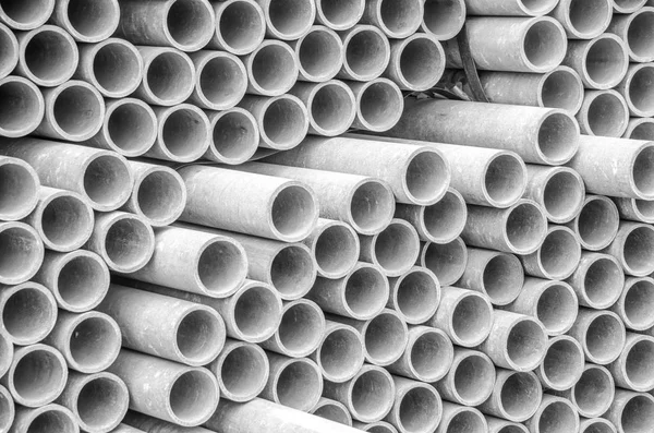 Asbestos cement pipes used for drainage construction. Texture for background. — Stock Photo, Image