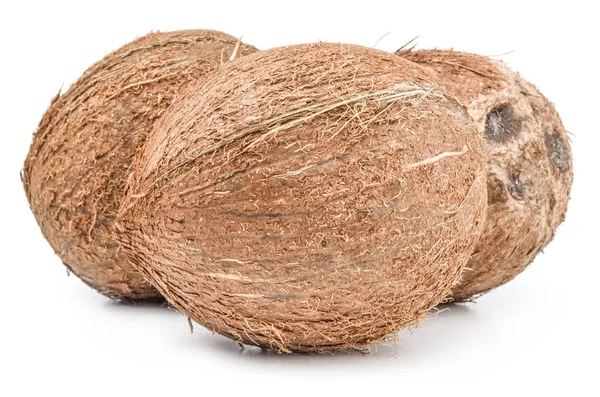 Kokosnoot geïsoleerd op een witte knipsel — Stockfoto
