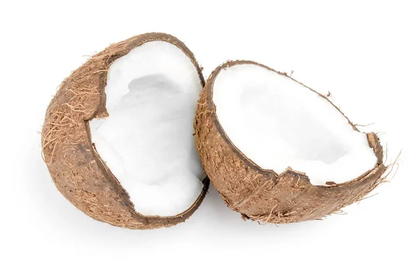 흰색 배경 클리핑 경로에 코코넛 — 스톡 사진