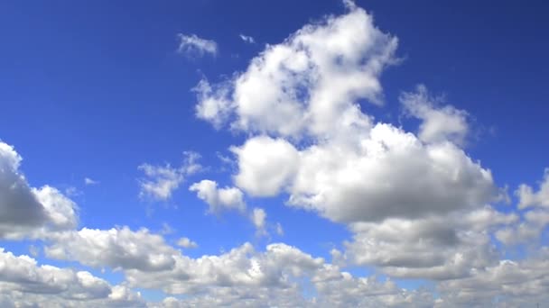 Cumulus bulutları güneşli bir günde. Timelapse — Stok video