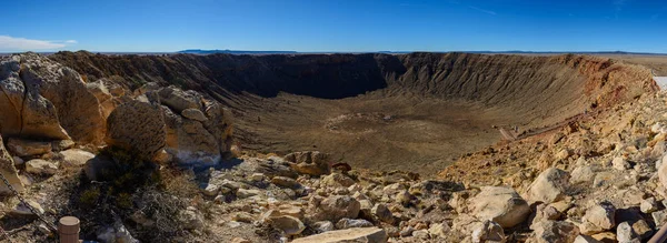 Meteoor krater panorama — Stockfoto
