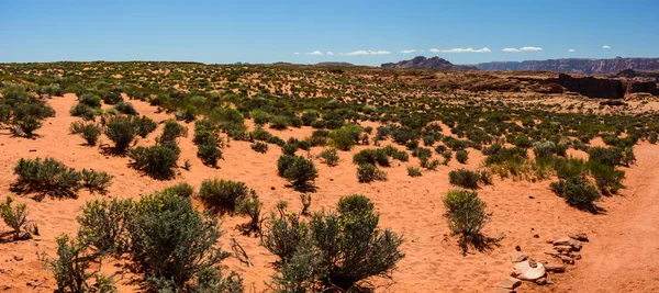 Deserto perto de Grand Canyon Horseshoe Bend, Página, Arizona — Fotografia de Stock