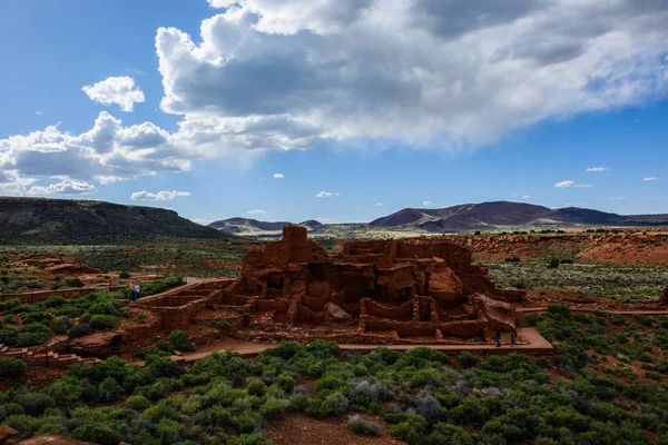 古遗址景观建筑群。Wupatki 国家纪念碑在亚利桑那州 — 图库照片