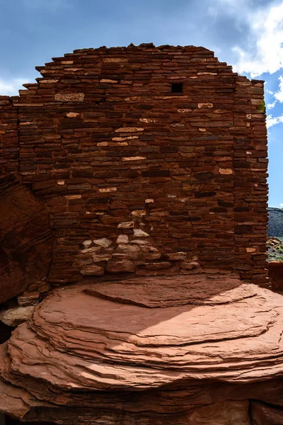 Antik duvar. Wupatki Ulusal Anıt Arizona — Stok fotoğraf