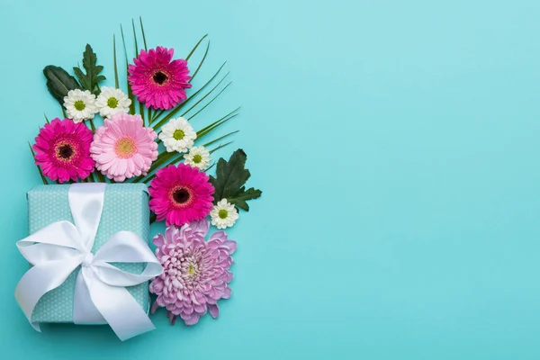 Gelukkige Moederdag Vrouwendag Valentijnsdag Verjaardag Pastel Snoep Kleuren Achtergrond Bloemen — Stockfoto