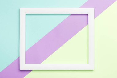 Pastel renkli kağıt doku minimalizm arka plan soyut. Boş resim çerçevesi ile en az geometrik şekiller ve çizgiler kompozisyon.