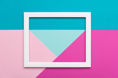 Pastel renkli kağıt doku minimalizm arka plan soyut. Boş resim çerçevesi ile en az geometrik şekiller ve çizgiler kompozisyon.