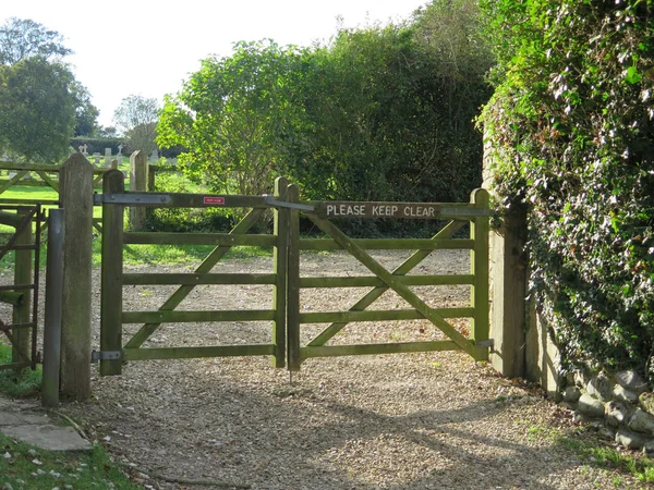 Fából készült farm gate — Stock Fotó