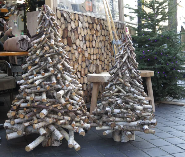 Huş ağacı ahşap Noel ağaçları