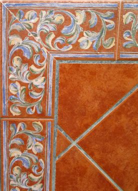 Döşenmiş açık duvar köşesine closeup