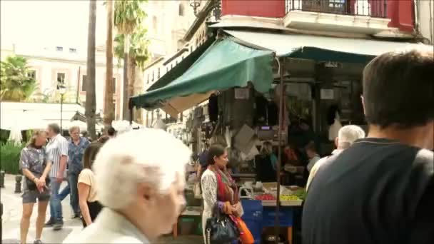 グラナダ スペイン 2018年9月29日 忙しいコーナー店で販売されているハーブ スパイス 新鮮な乾燥食品 — ストック動画